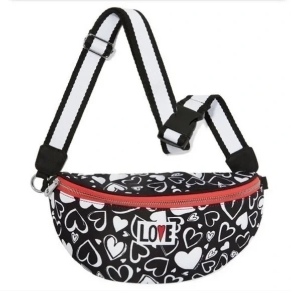 Brighton NWT Endless Love Hearts Nylon Fanny Pack/Belt Bag - Picture 1 of 15